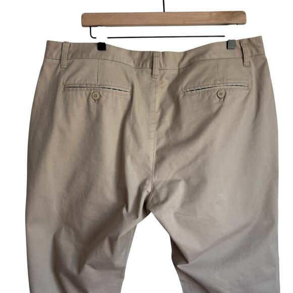 Bonobos Mems Pants 38x33 Beige Stretch Washed Chinos Khaki Preppy Slim Straight - Picture 10 of 13